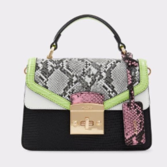Aldo Bags Aldo Etiwen Pink And Green Crossbody Bag Poshmark
